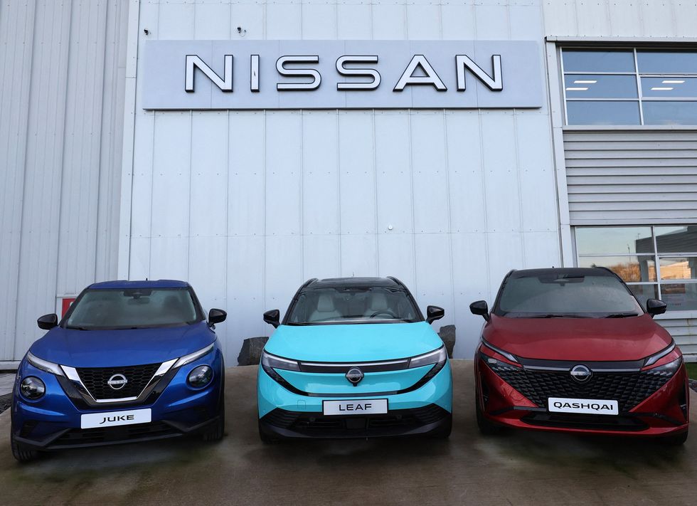 Nissan's vehicles parked outside of its Sunderland factory