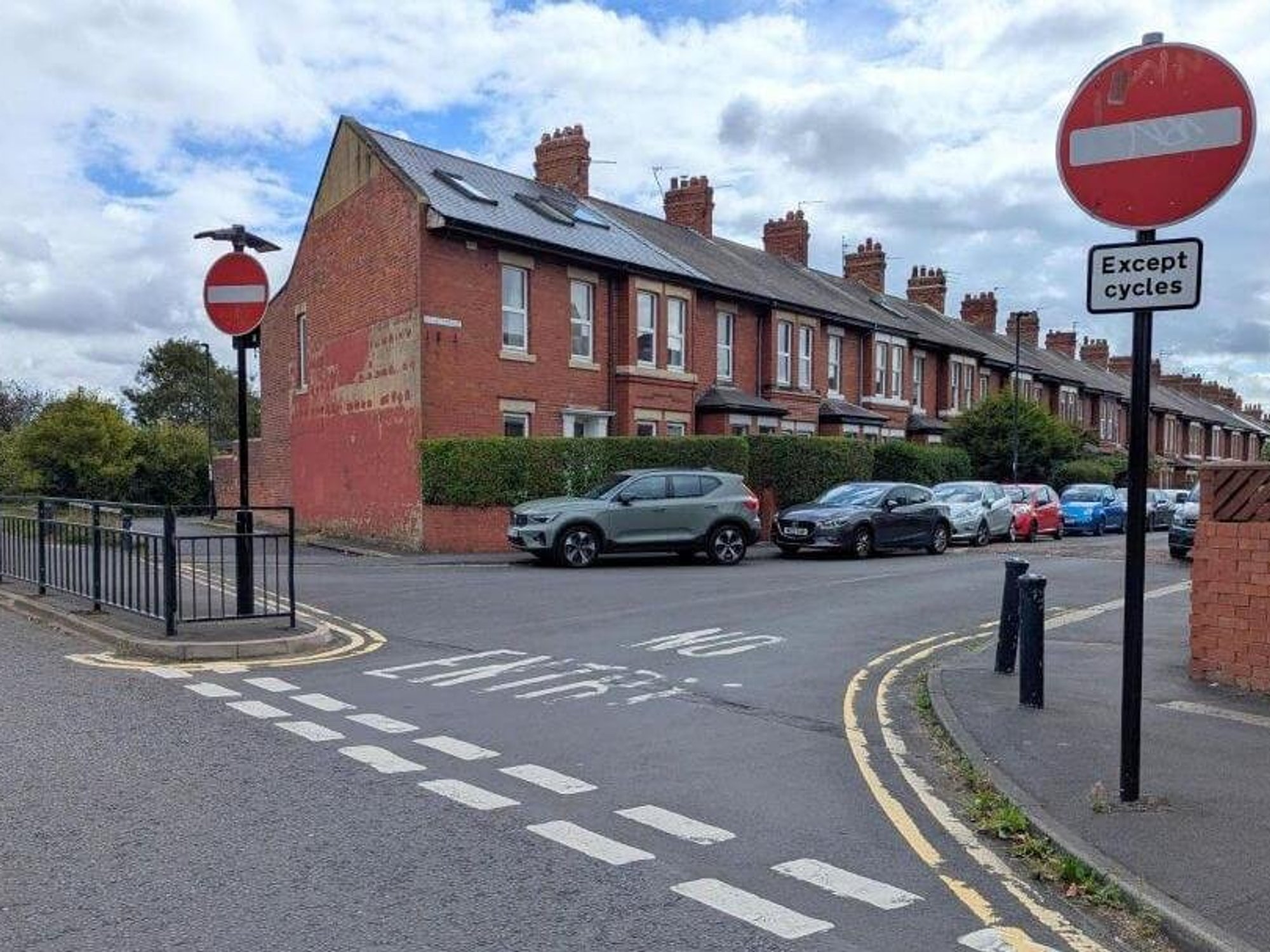 No-entry sign in Newcastle