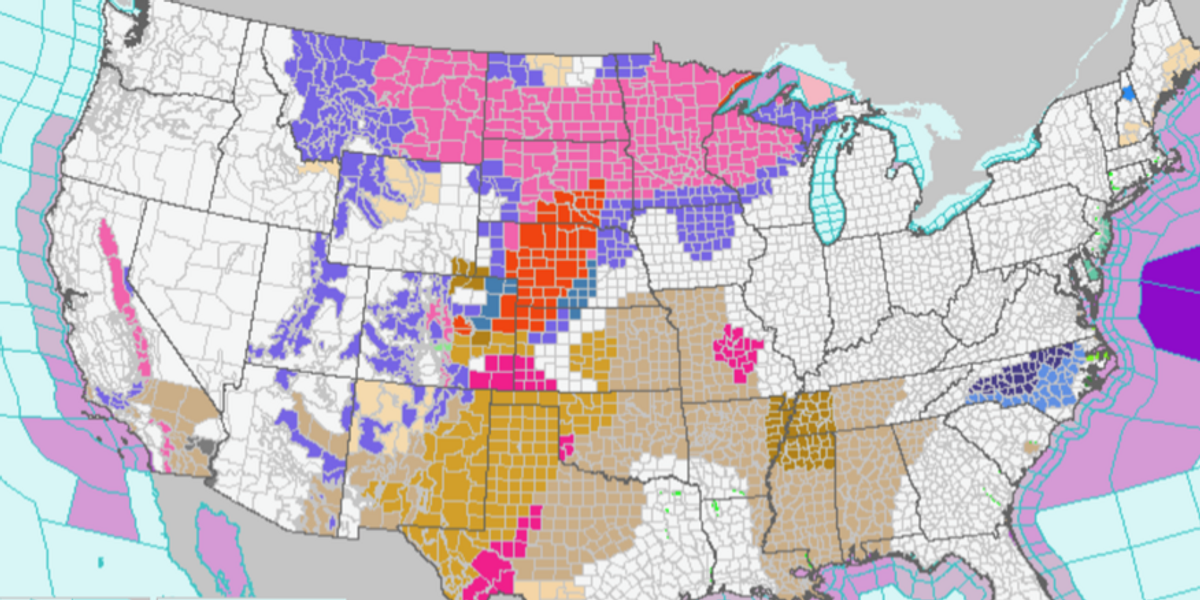 NextImg:US weather forecast: Two freak winter storms to smash America with blizzards and inches of snow