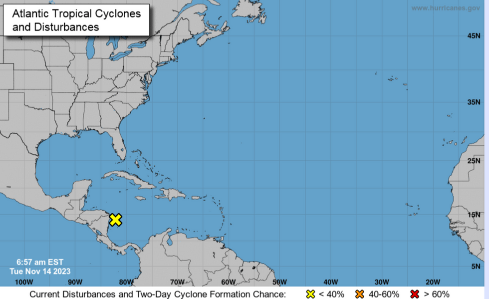 NOAA track of storm