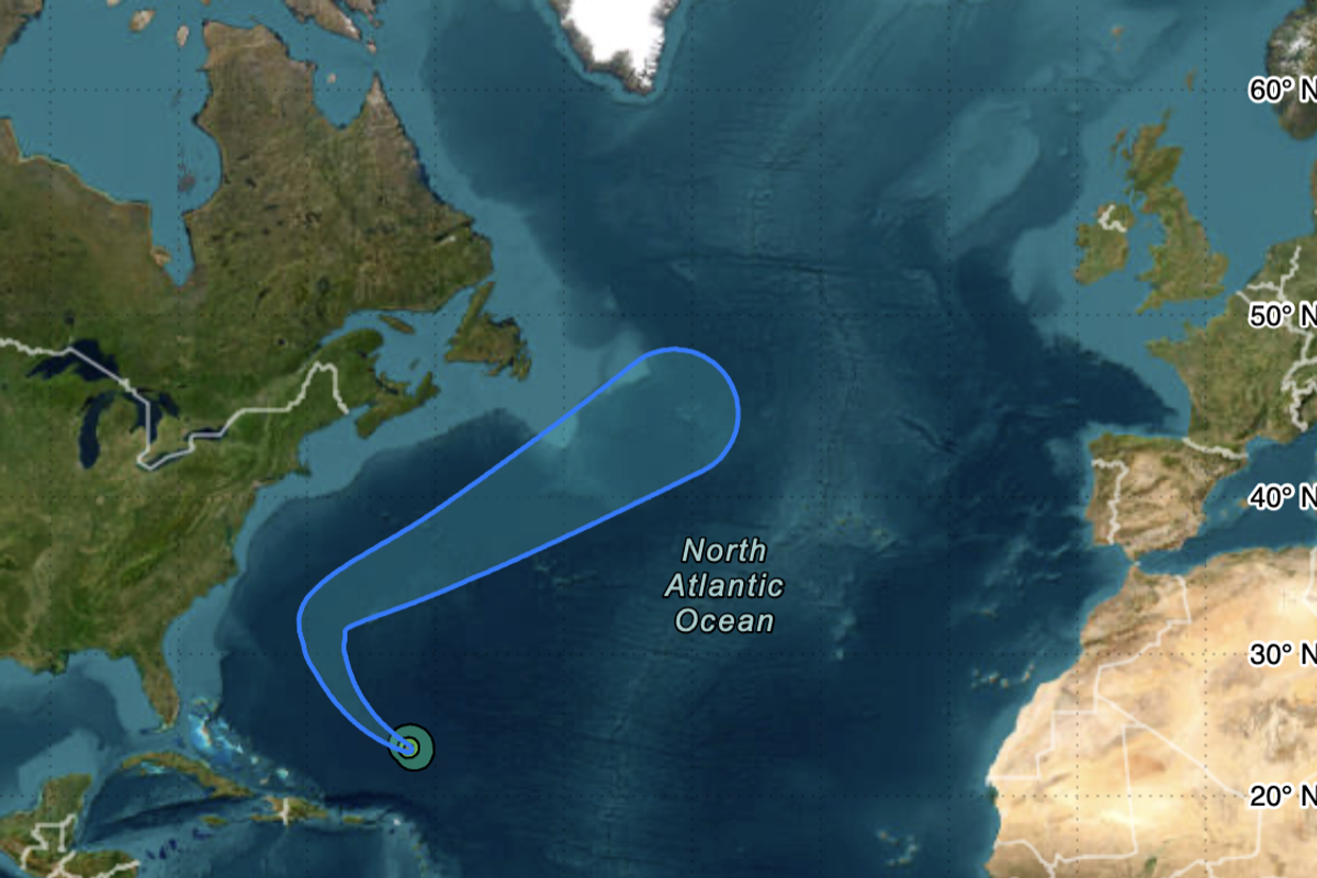 NOAA weather map shows Hurricane Humberto heading towards UK