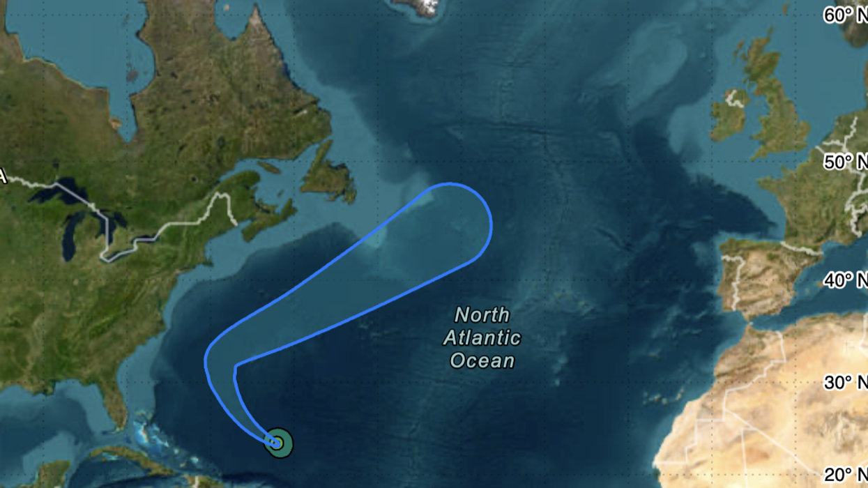 NOAA weather map shows Hurricane Humberto heading towards UK