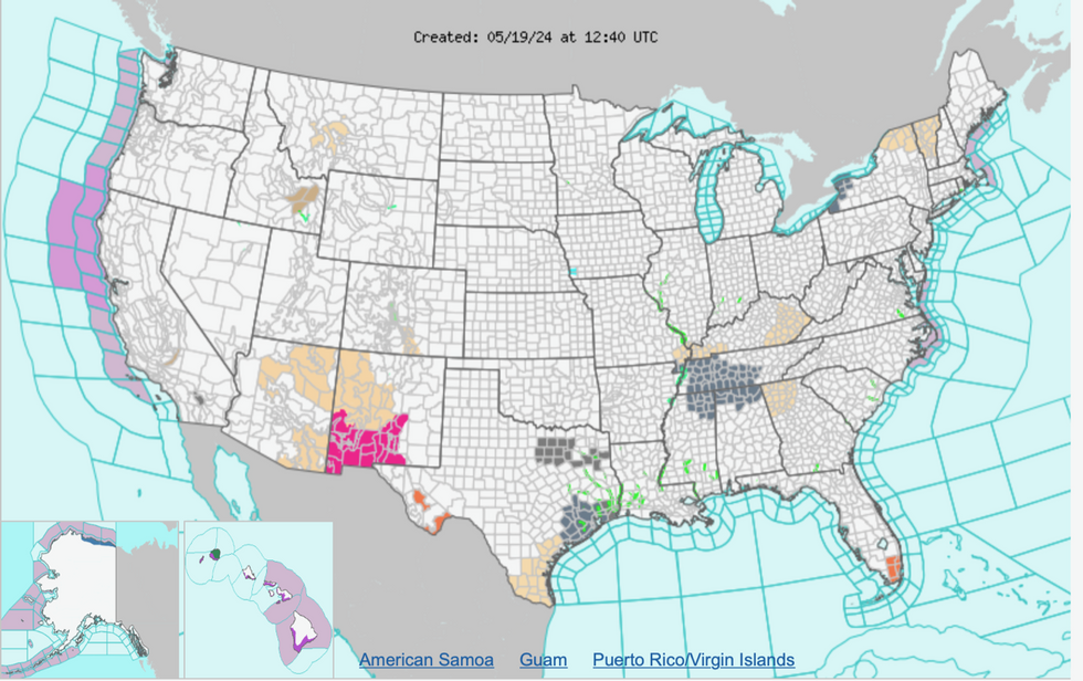 NOAA wildfire warnings