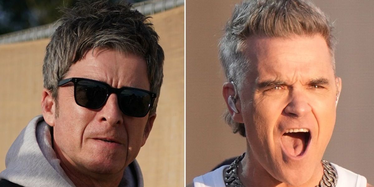 NextImg:Robbie Williams reignites 30-year 'feud' with Noel Gallagher as he mocks Oasis star