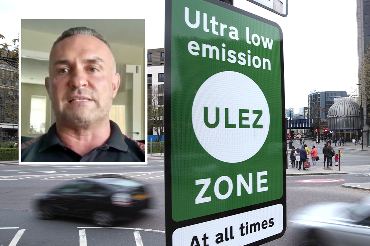 Noel Willcox and a Ulez sign