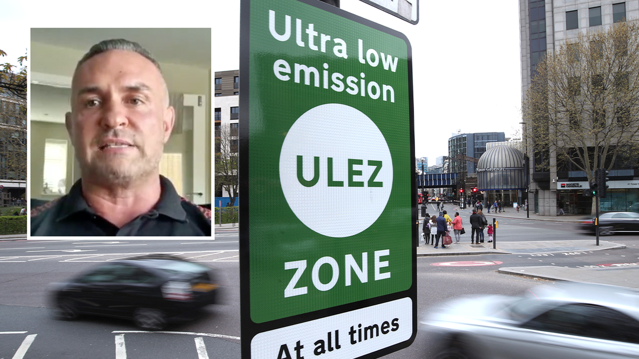 Noel Willcox and a Ulez sign