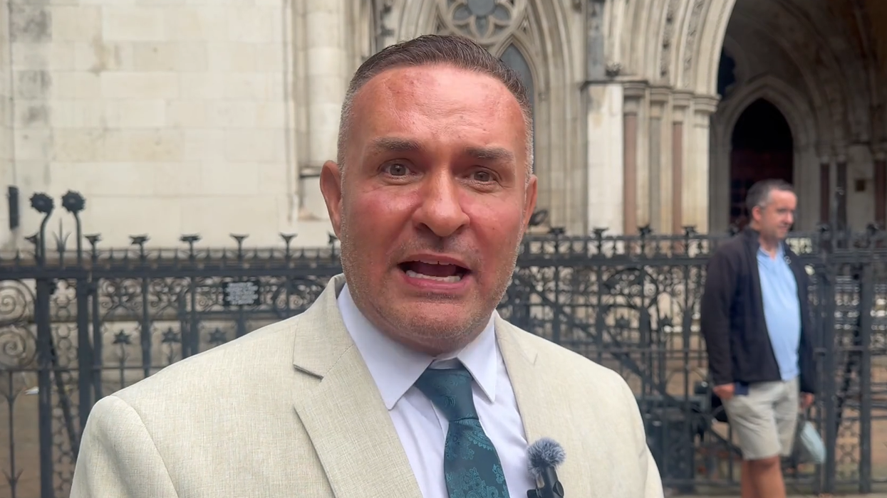Noel Willcox speaking outside the High Court