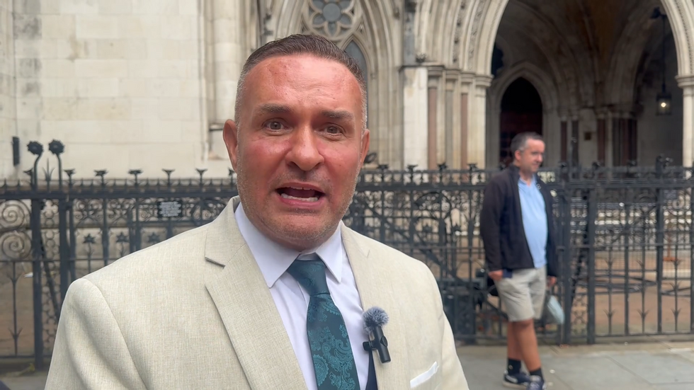 Noel Willcox speaking outside the High Court