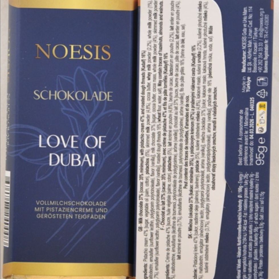 Noesis Schokolade Love of Dubai Chocolate