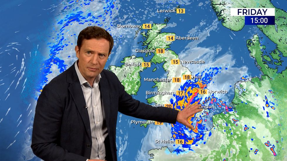 Met Office: Heavy rain in the South, fine in the North