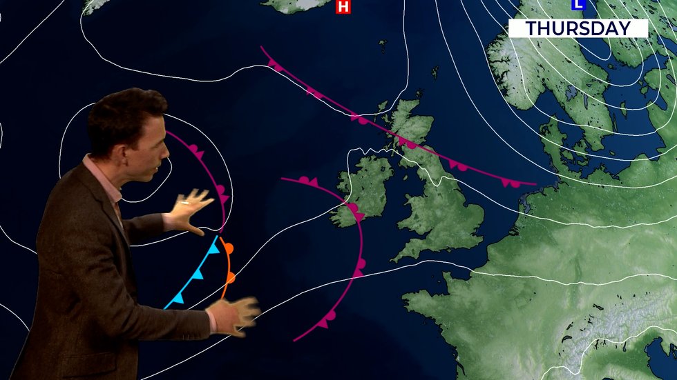 Weather: Scattered showers on Thursday, perhaps heavy for central England