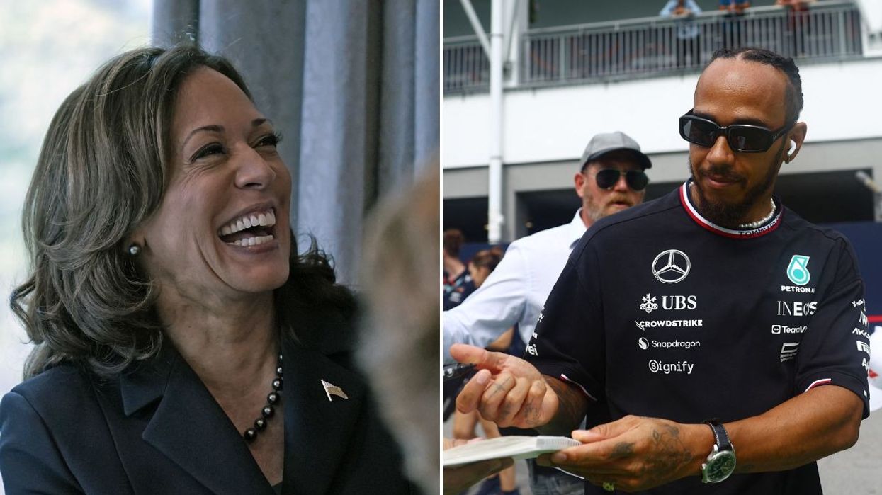 Kamala Harris endorses Lewis Hamilton as Donald Trump appears to give backing to F1 rival