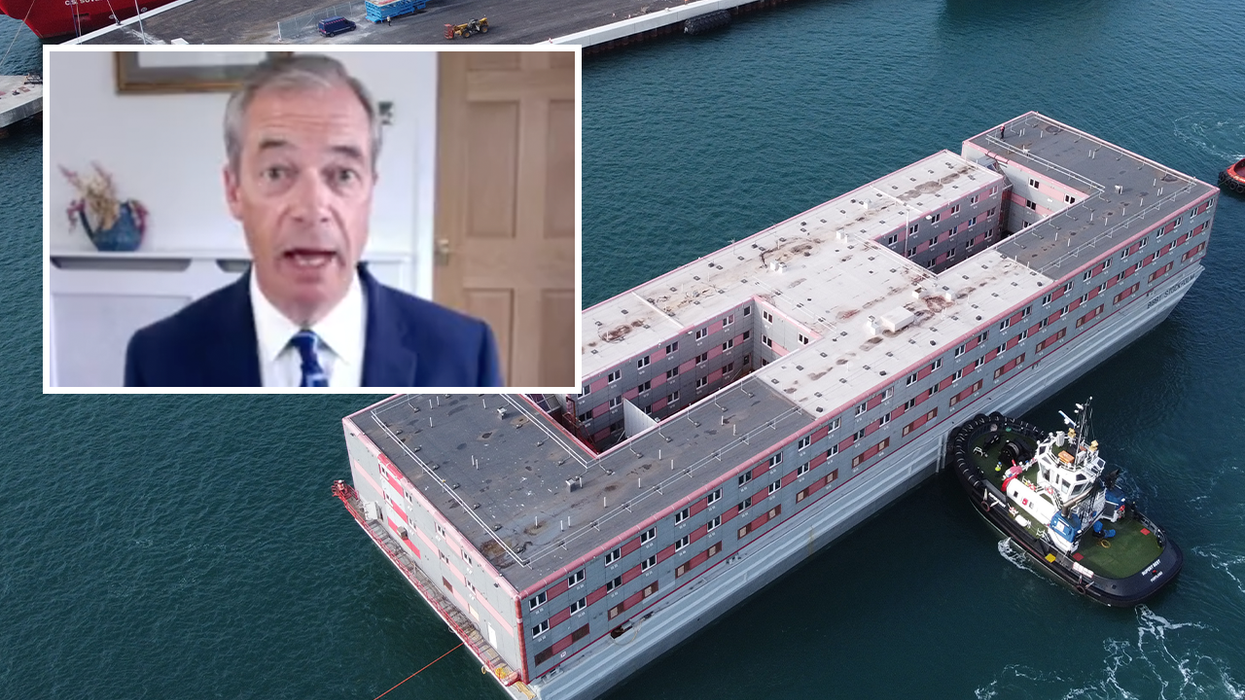 Nigel Farage issues dire warning over Dorset migrant barge - 'Recipe for disaster!