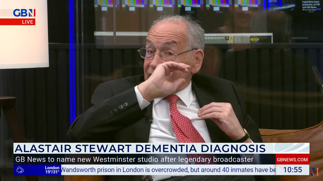 Alastair Stewart 'reduced to tears' as GB News unveils new studio in his honour following dementia diagnosis