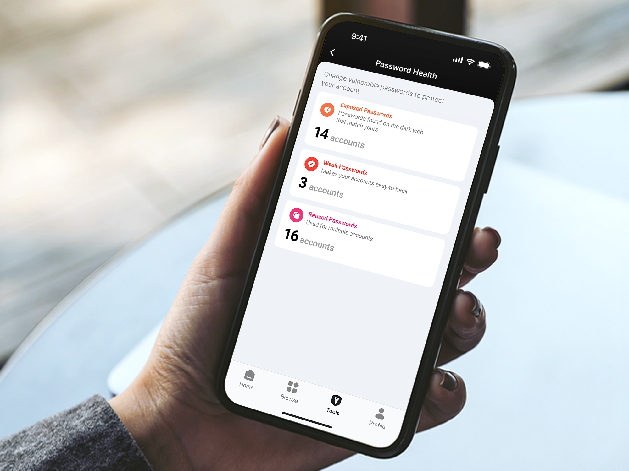 NordPass app displayed on mobile