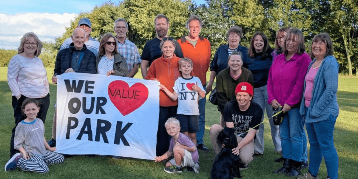 Local residents band together to save community park from sale Local residents band together to save community park from sale