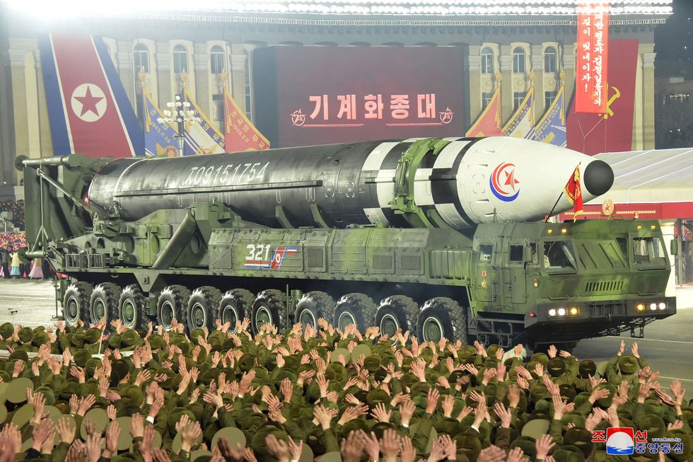 North Korea showed off its intercontinental ballistic missiles in a major military parade
