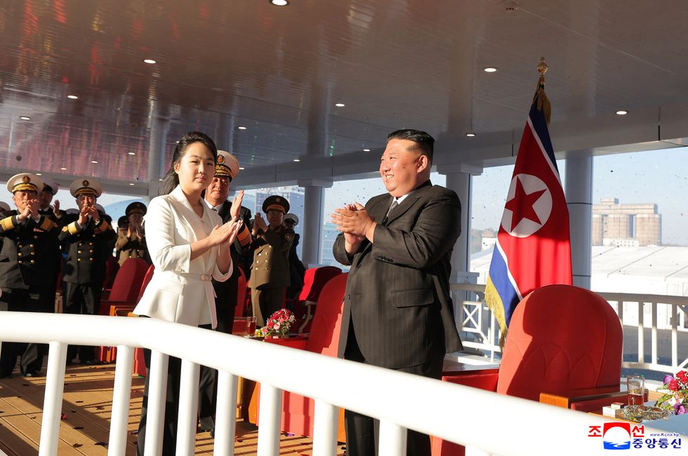 North Korean leader Kim Jong Un, accompanied by his daughter Kim Ju Ae\u200b