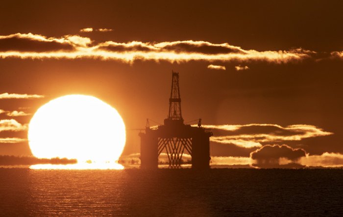 North sea oil rig