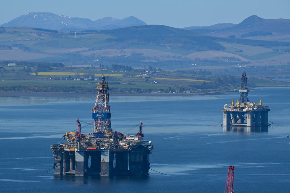 North Sea oil rigs