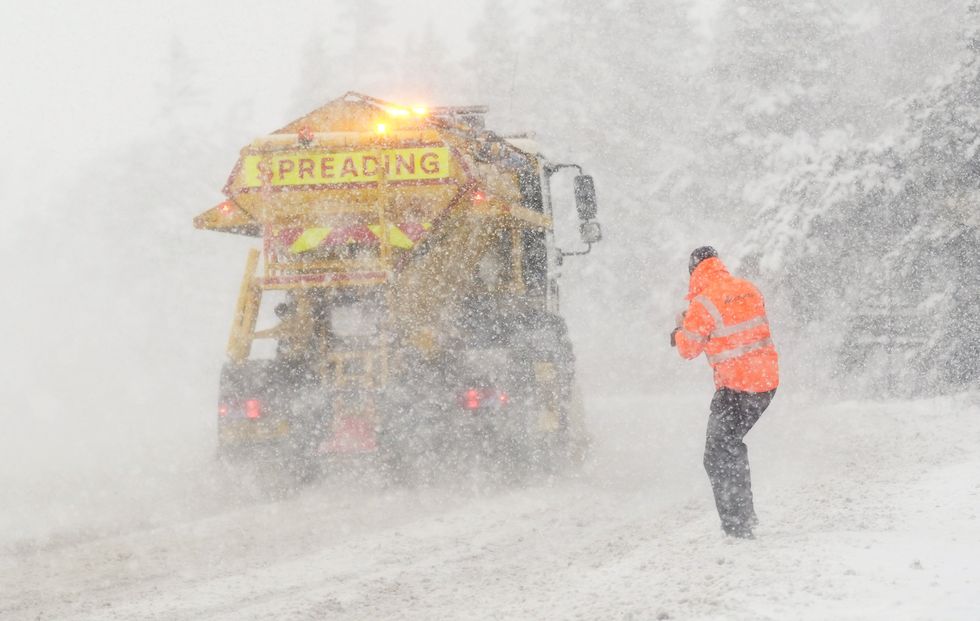 North Yorkshire Police told motorists to avoid the A171 near Whitby after multiple vehicles became stranded in the snow