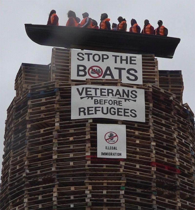 Northern Ireland bonfire