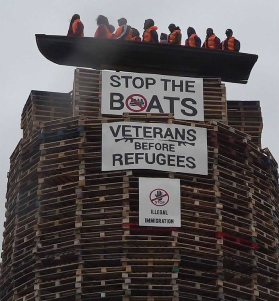 Northern Ireland bonfire