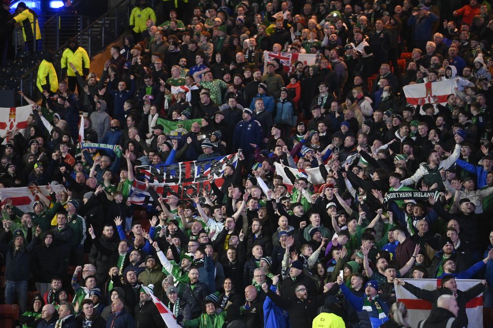 Northern Ireland fans hit back by jeering Scotland's anthem