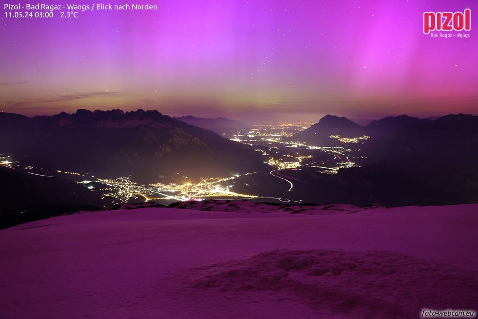 Northern Lights in the Alps