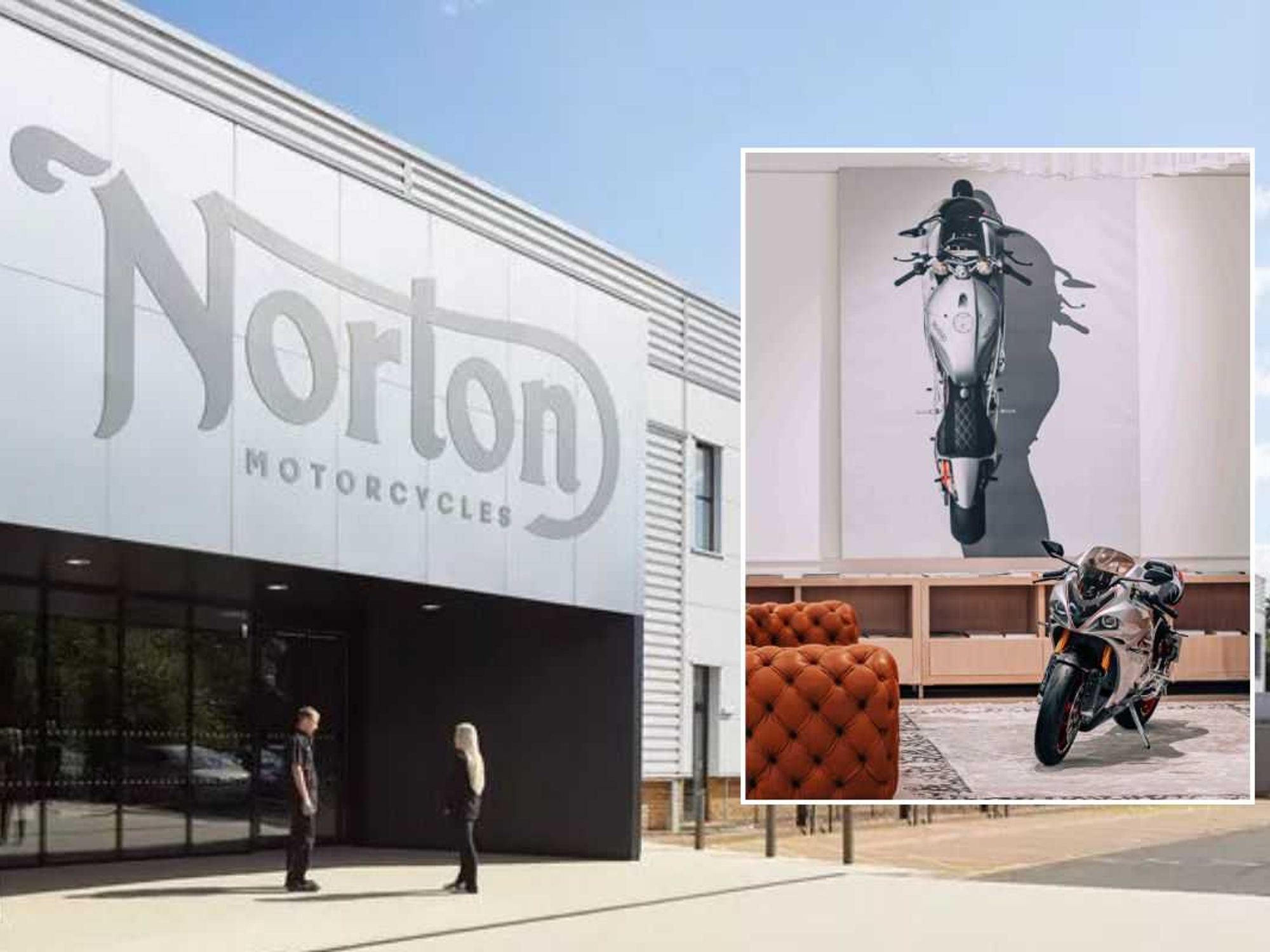 Norton HQ in Solihull and the interior of the HQ