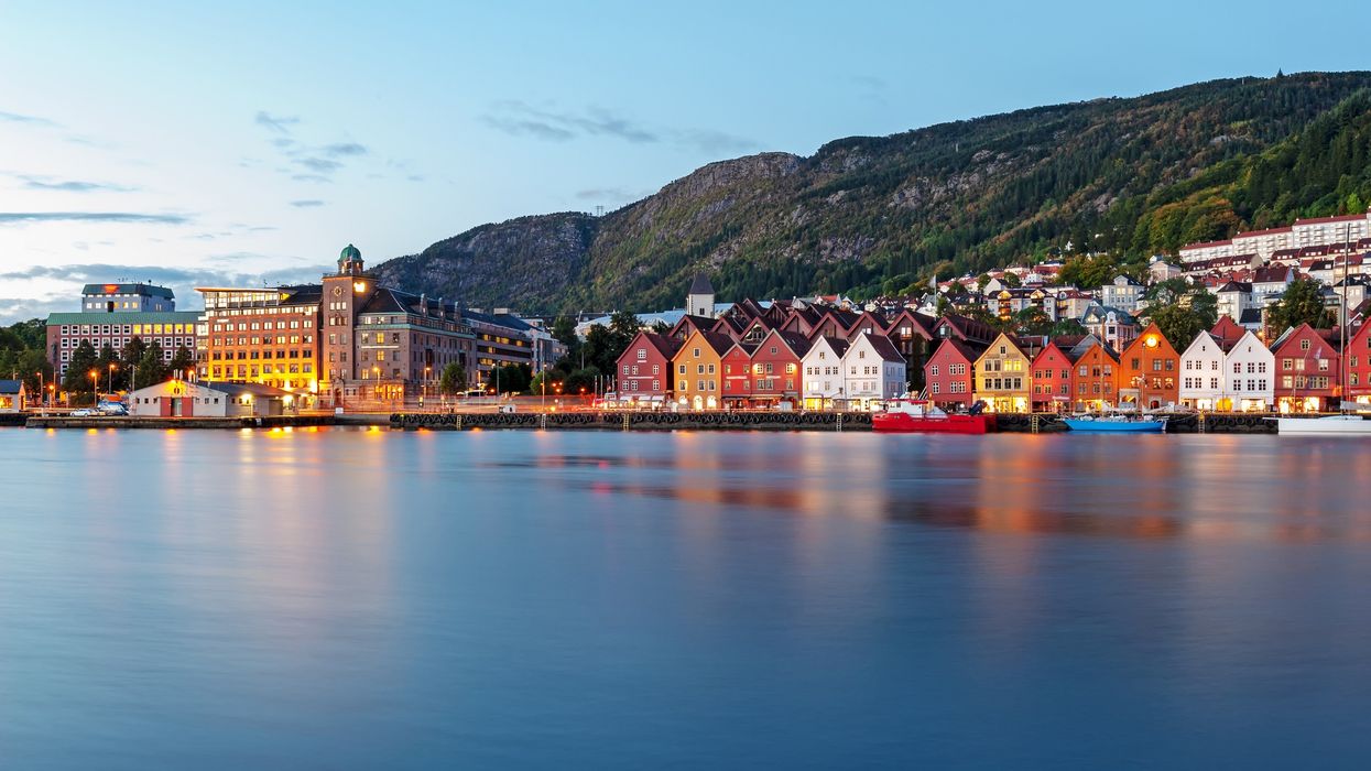 Norway house by the water