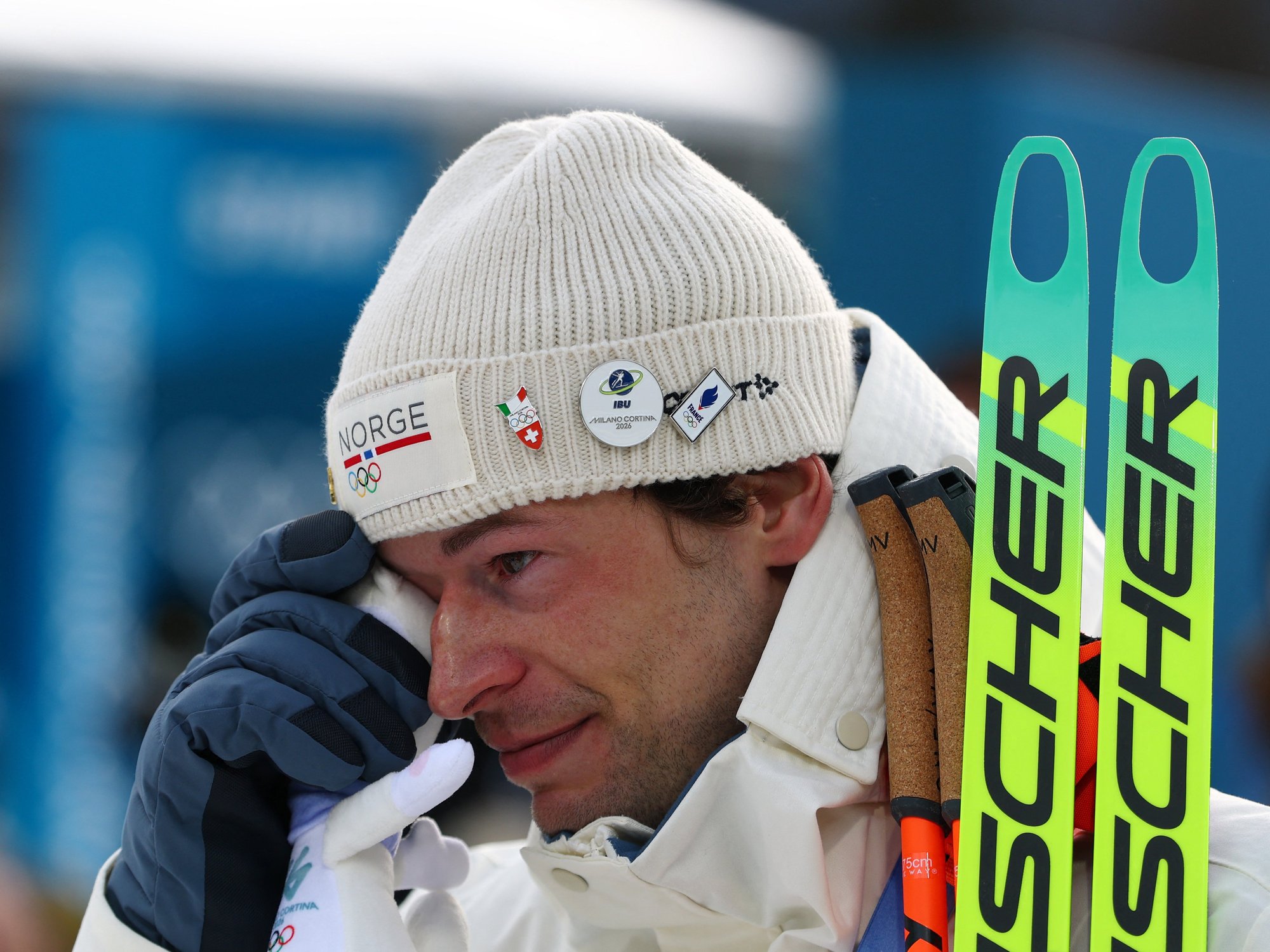 Norway’s Sturla Holm Laegreid clinched third in the biathlon, one of the most testing sports at the Winter Olympics