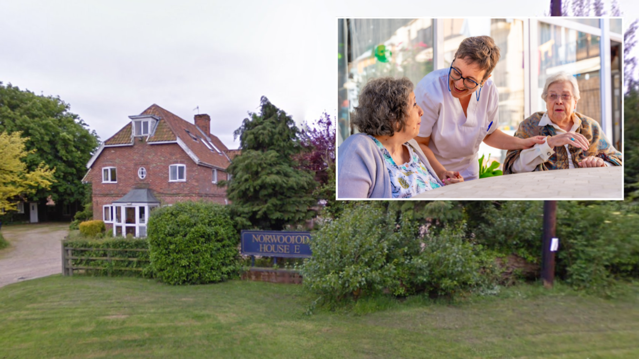 Norwood House Care Home/Care home nurse with patients