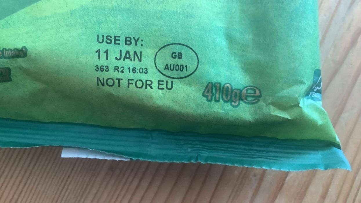 'Not for EU' label on food