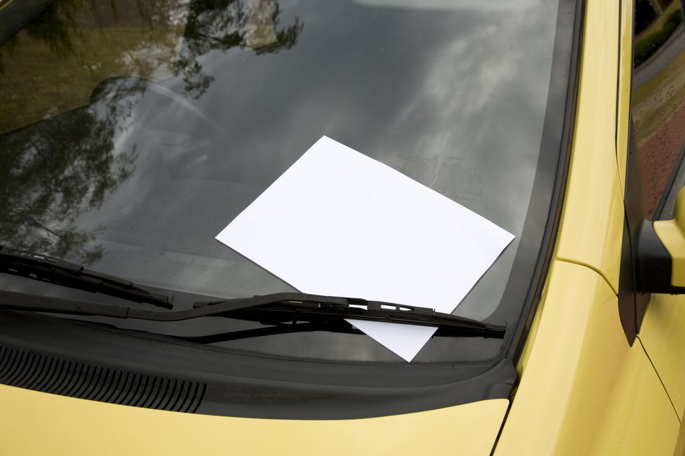 Note left on a car