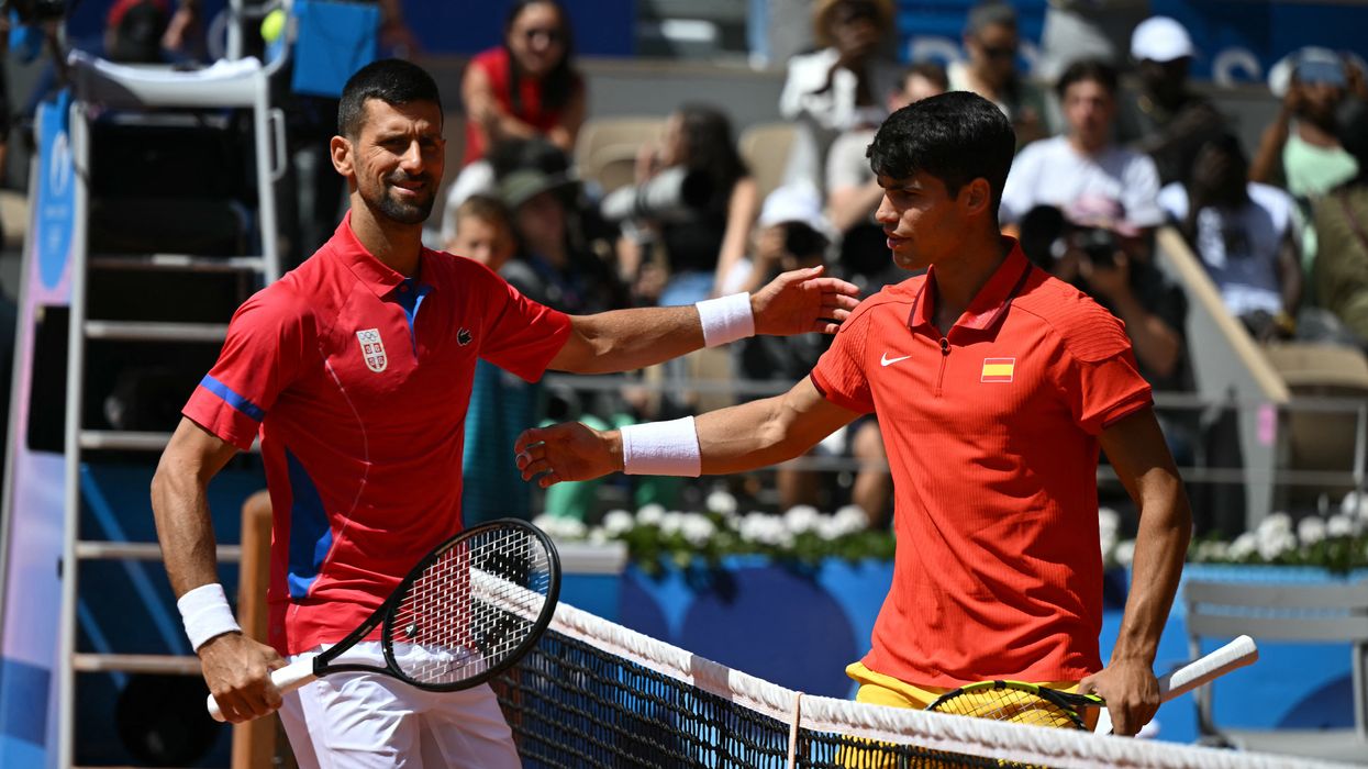 Novak Djokovic and Carlos Alcaraz were competing for the gold medal