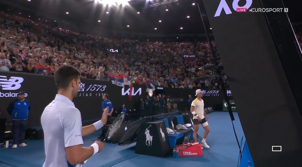 Novak Djokovic and Dino Prizmic