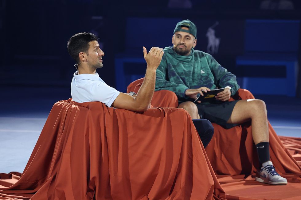 Novak Djokovic and Nick Kyrgios