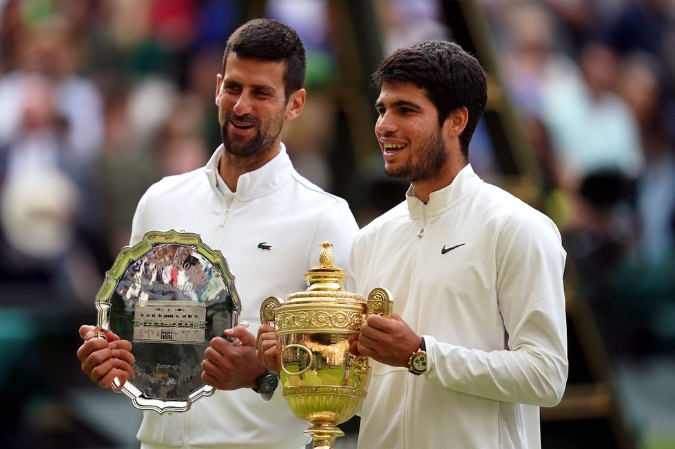 Novak Djokovic Carlos Alcaraz Wimbledon