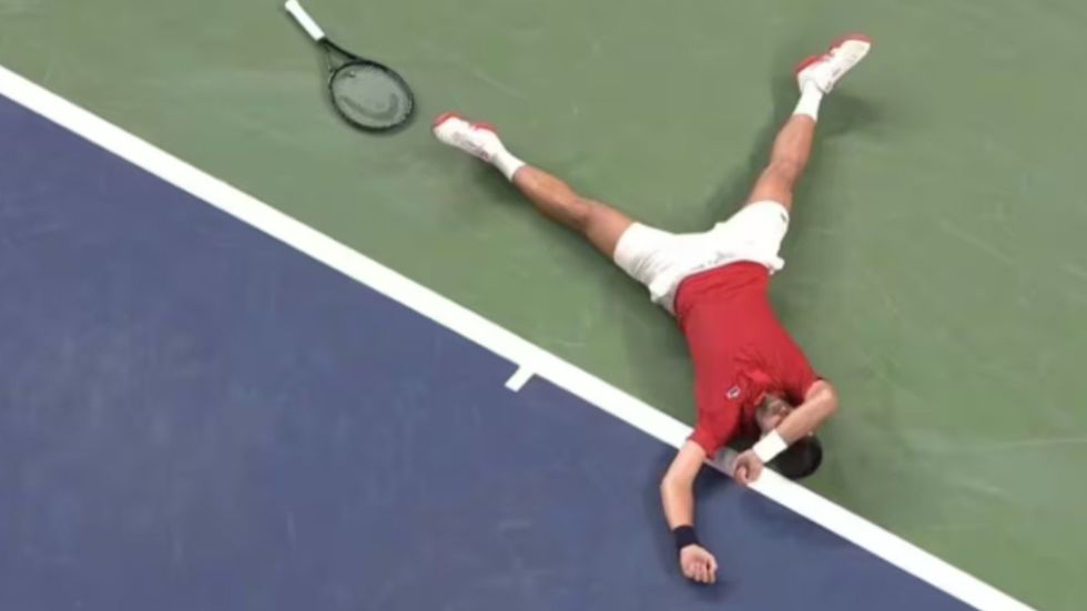 Novak Djokovic collapsed to the floor in exhaustion during his round-of-16 clash with Jaume Munar at the Shanghai Masters, visibly overwhelmed by the sweltering heat and punishing humidity that have dominated this year\u2019s tournament