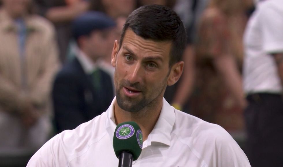 Novak Djokovic gave an explosive on-court interview on Monday night