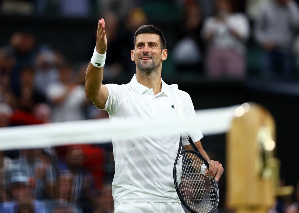 Novak Djokovic had some fun with his celebration