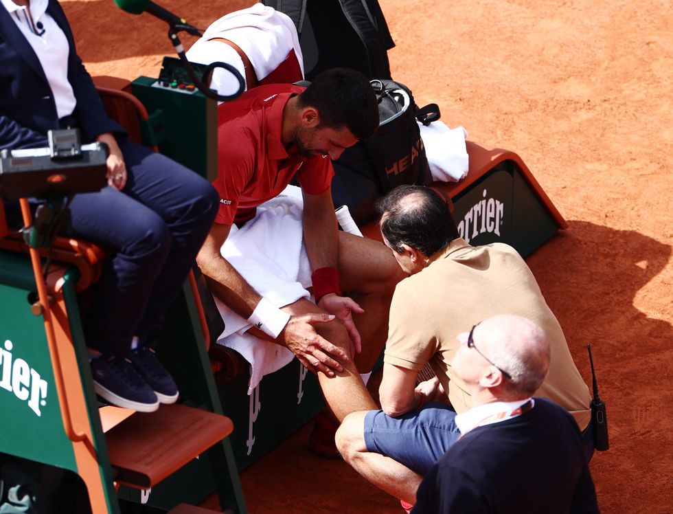 Novak Djokovic is undergoing scans on his knee