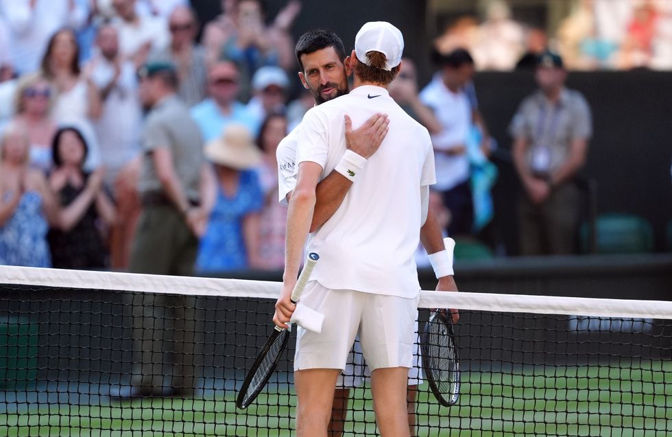 Novak Djokovic Jannik Sinner Wimbledon