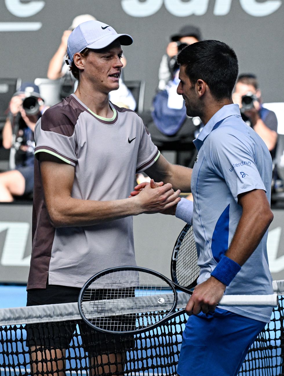 Novak Djokovic Jannik Sinner
