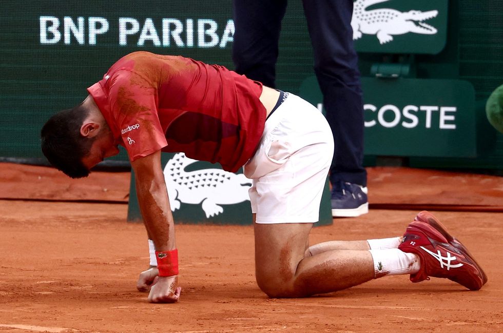 Novak Djokovic was in pain in the second set