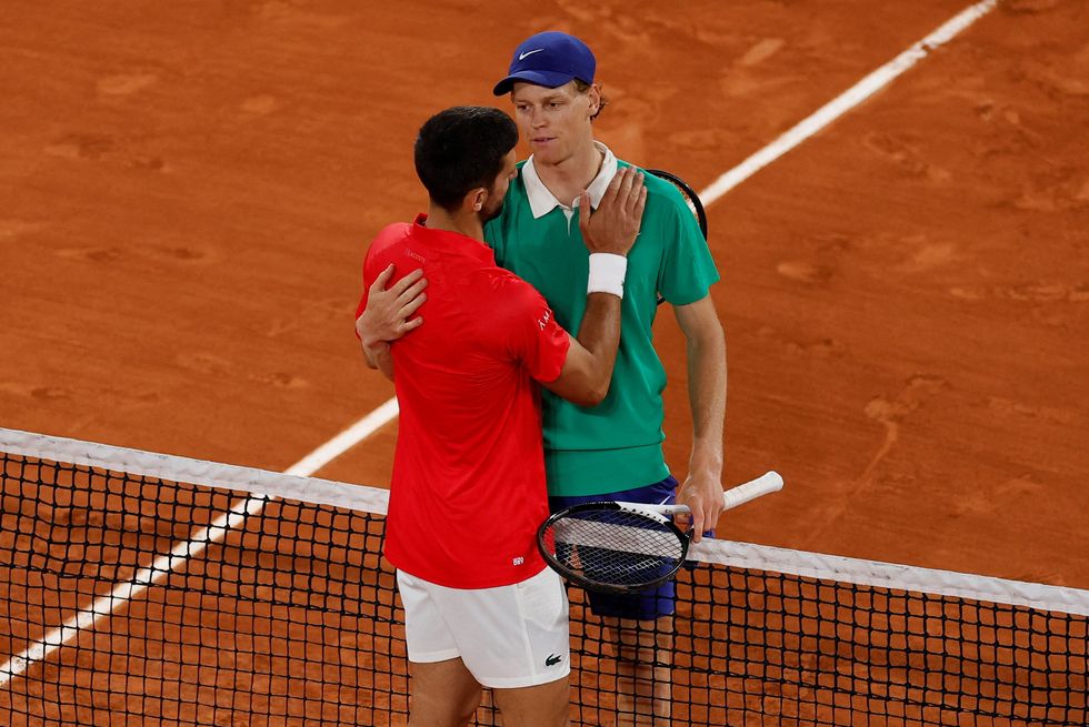 Novak Djokovic was thrashed by Jannik Sinner as the Italian reached the French Open final