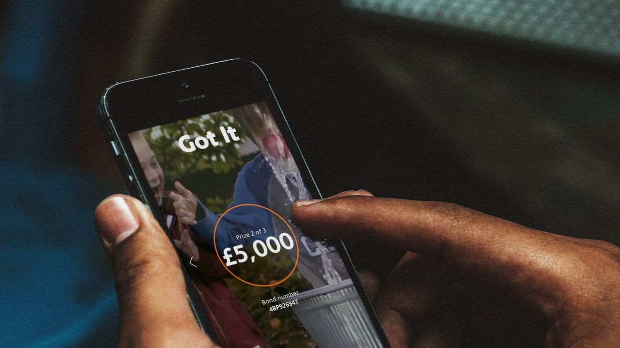 NS&I Premium Bonds prize checker app being used on mobile