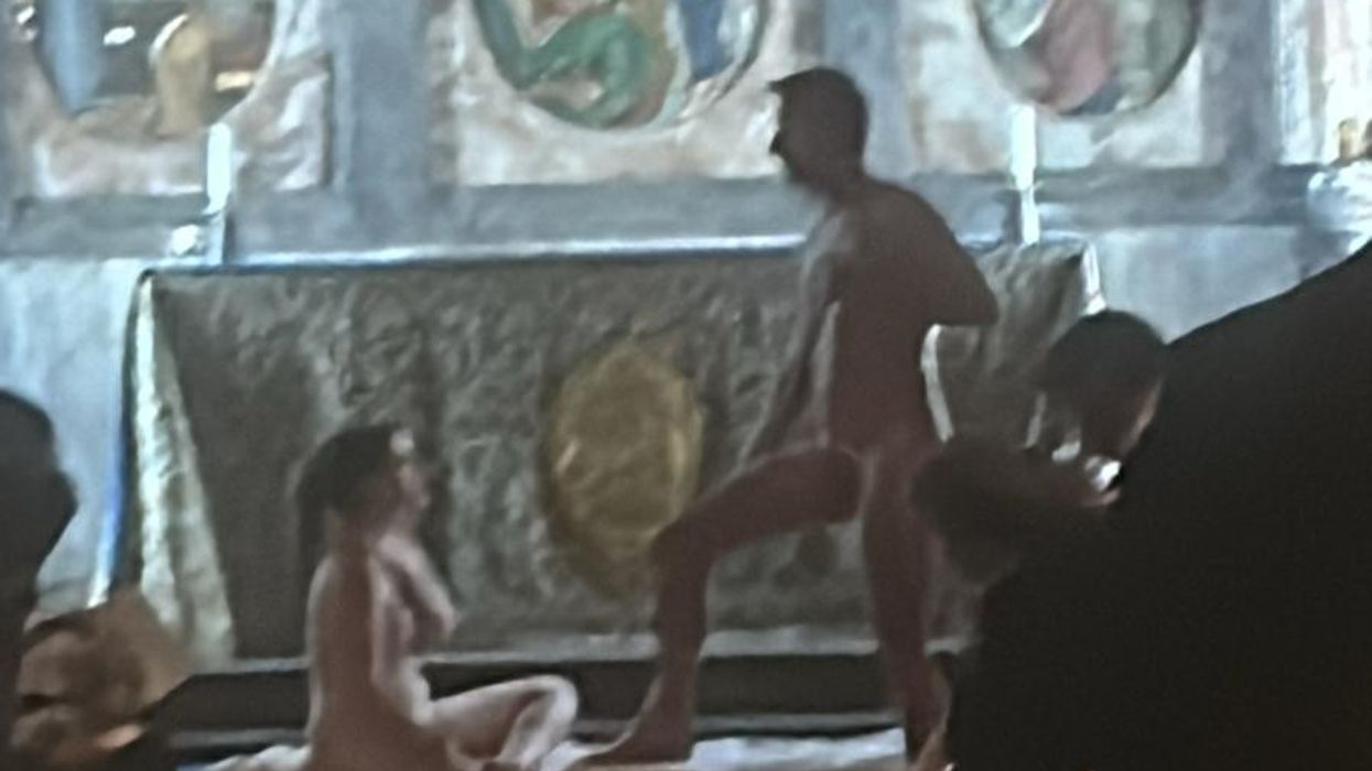 Cambridge college accused of ‘desecrating sacred chapel’ as nude models pose ‘spread eagle’ on altar for art