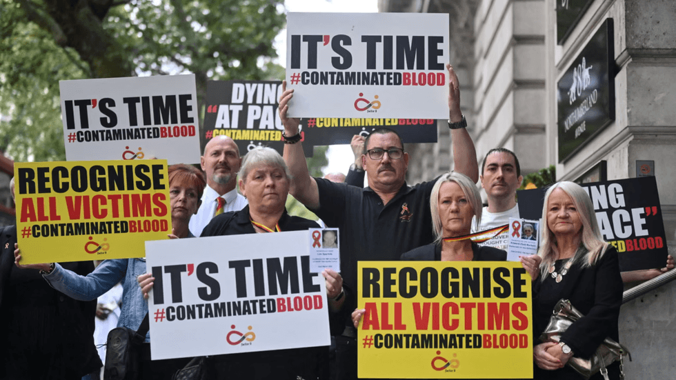 Nuked Blood Scandal protestors